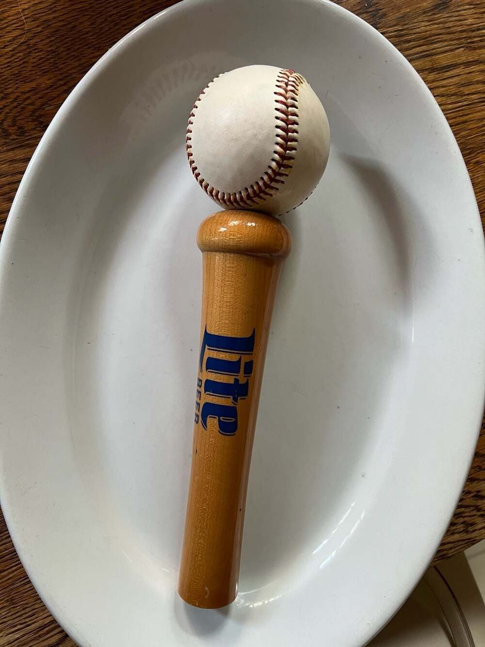 Vintage Miller Lite Beer Baseball and Bat Tap Handle